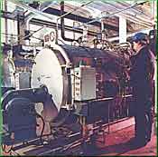Contract maintenance being carried out at a typical boiler plant room